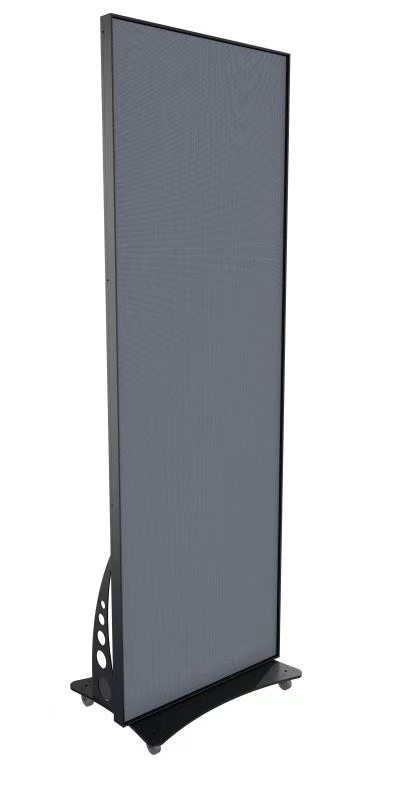 Indoor P2.5mm Portable Digital Led Poster Video Screen Display With Wheels For Rental And Fixed Installation